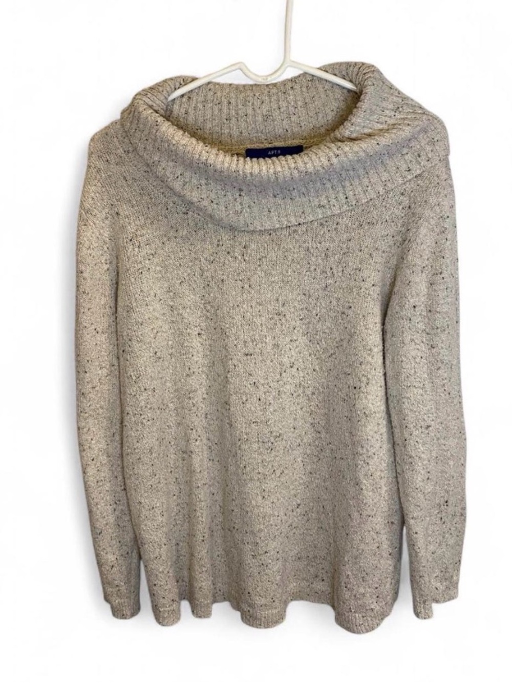 Apt 9 cream sweater with cowl neck